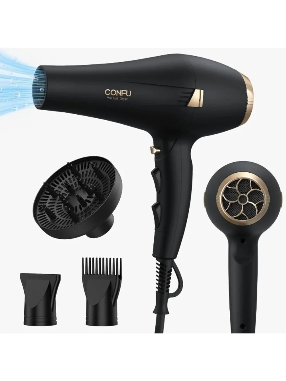 Professional Ionic Hair Dryer - Fast Drying Blow Dryer for Smooth, Shiny Hair